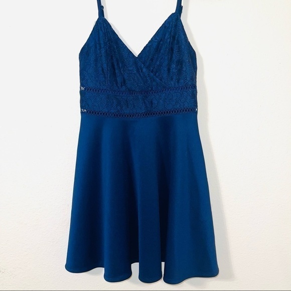 Francesca’s NWOT Blue Rain Dress - Picture 1 of 6